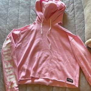 Hoodie with shoulder cuts